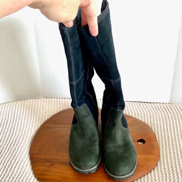 Timberland Earthkeepers Waterproof Tall Black Leather Suede Boots Style 17639 - Picture 3 of 13